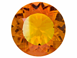 Minimum 2.50ct 10mm round Madeira citrine from Brazil.